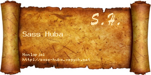 Sass Huba névjegykártya